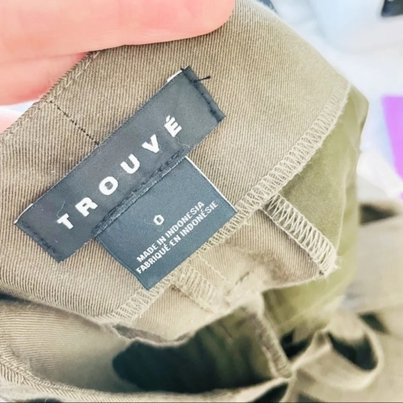 TROUVÉ Tie Waist‎ High Rise Pants Size 0 - Picture 9 of 9